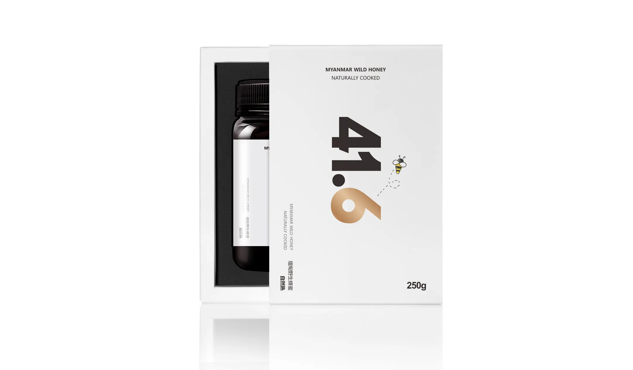 缅甸野生蜂蜜礼盒与瓶贴包装设计-10